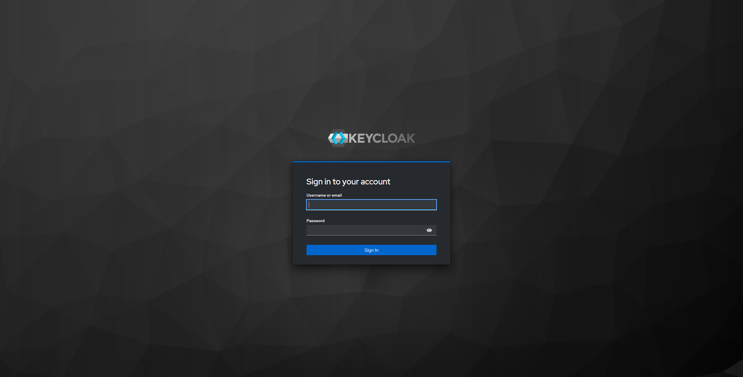 Keycloak login page