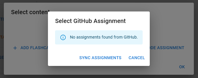 sync code assignments
